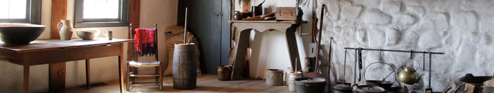 Image of the farmhouse's Old Kitchen, c. 1652
