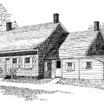 Pen drawing of the Wyckoff farmhouse by Carol Wyckoff